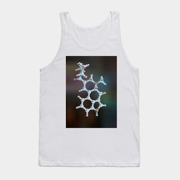 LSD drug molecule, illustration (C029/4527) Tank Top by SciencePhoto